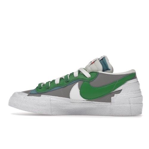 Кроссы Nike Blazer Low sacai Medium Grey Classic Green - мужская сетка размеров