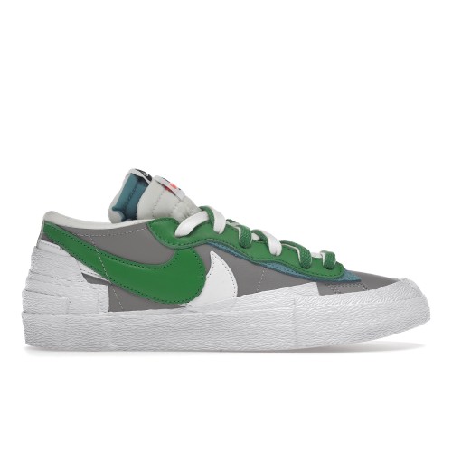Кроссы Nike Blazer Low sacai Medium Grey Classic Green - мужская сетка размеров