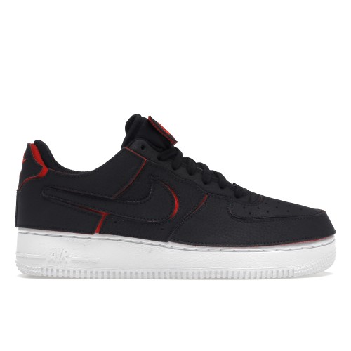 Кроссы Nike Air Force 1 Low 1/1 Black Chile Red - мужская сетка размеров