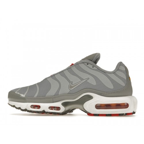 Кроссы Nike Air Max Plus Grey Red - мужская сетка размеров