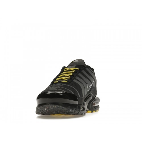 Кроссы Nike Air Max Plus Black Optic Yellow - мужская сетка размеров