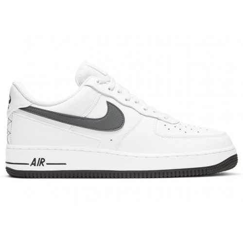 Кроссы Nike Air Force 1 Low White Iron Grey - мужская сетка размеров