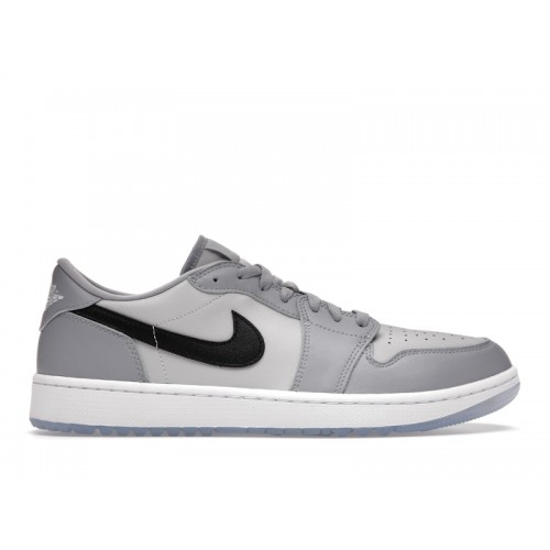 Кроссы Jordan 1 Retro Low Golf Wolf Grey - мужская сетка размеров