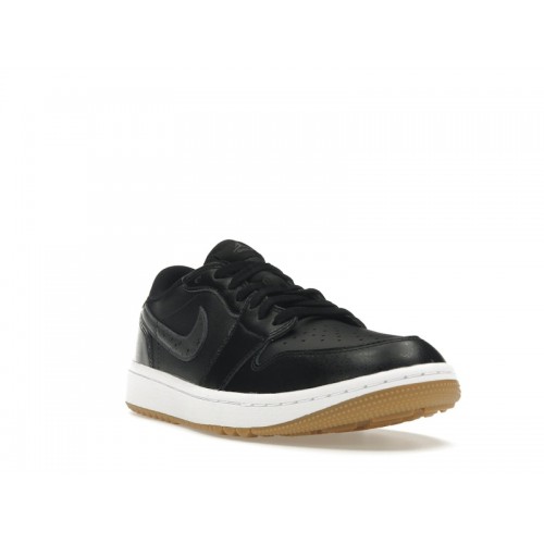 Кроссы Jordan 1 Retro Low Golf Black Gum - мужская сетка размеров