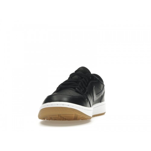 Кроссы Jordan 1 Retro Low Golf Black Gum - мужская сетка размеров