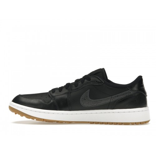 Кроссы Jordan 1 Retro Low Golf Black Gum - мужская сетка размеров
