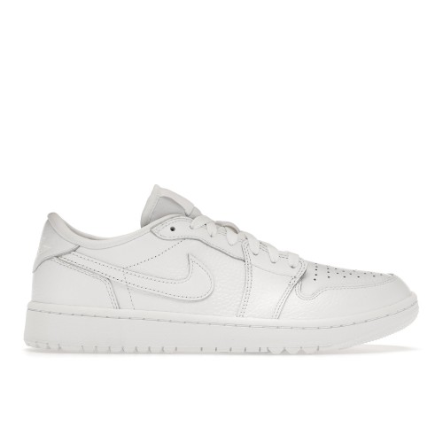 Кроссы Jordan 1 Retro Low Golf Triple White - мужская сетка размеров