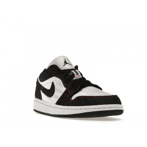 Кроссы Jordan 1 Low SE Utility White Black Gym Red (W) - женская сетка размеров