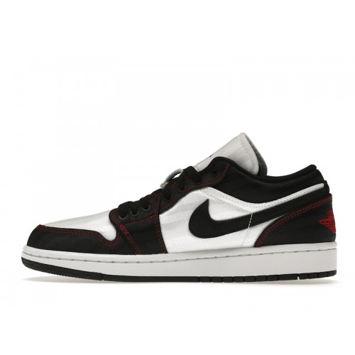 Кроссы Jordan 1 Low SE Utility White Black Gym Red (W) - женская сетка размеров