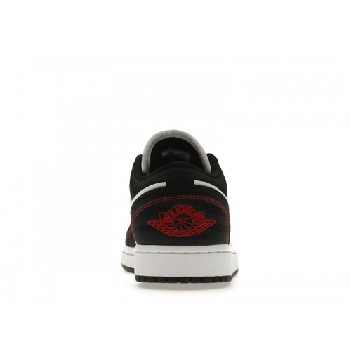 Кроссы Jordan 1 Low SE Utility White Black Gym Red (W) - женская сетка размеров