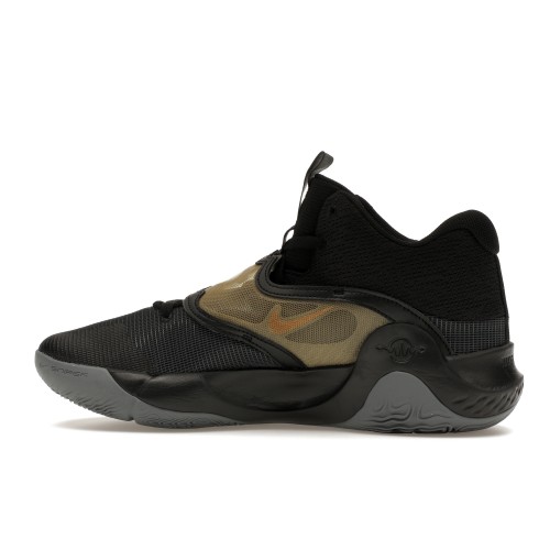 Кроссы Nike KD Trey 5 X Black Metallic Gold Green - мужская сетка размеров