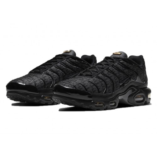 Кроссы Nike Air Max Plus Black TN Pattern - мужская сетка размеров