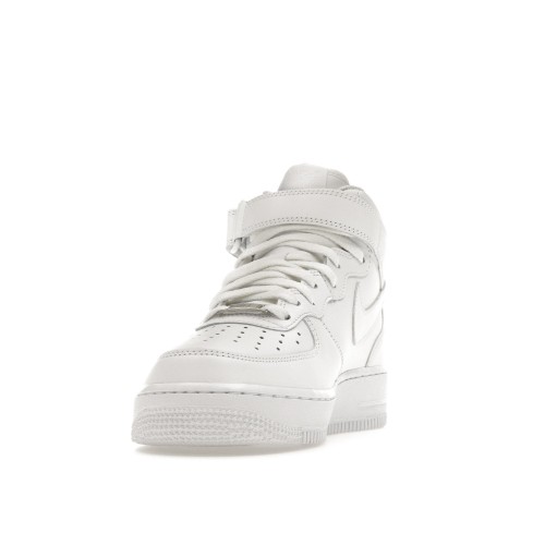 Кроссы Nike Air Force 1 Mid Triple White (W) - женская сетка размеров