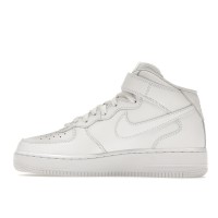 Женские Nike Air Force 1 Mid Triple White (W)