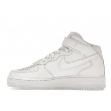 Женские кроссовки Nike Air Force 1 Mid Triple White (W)