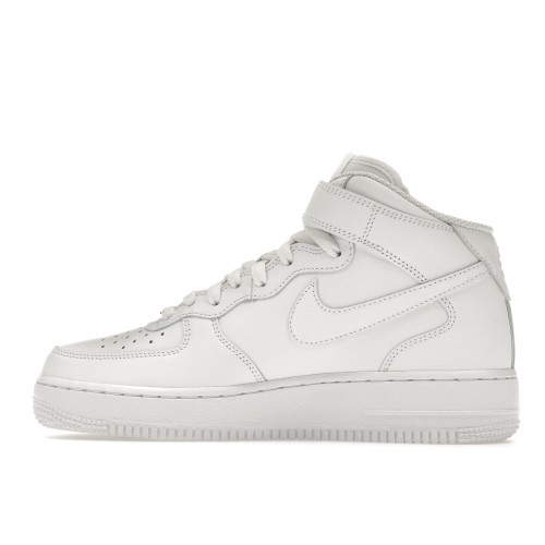 Кроссы Nike Air Force 1 Mid Triple White (W) - женская сетка размеров