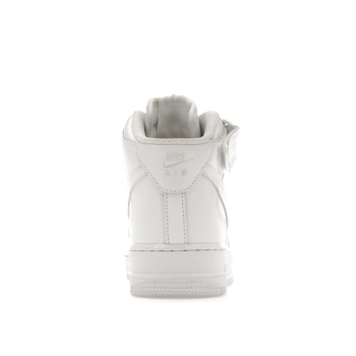 Кроссы Nike Air Force 1 Mid Triple White (W) - женская сетка размеров