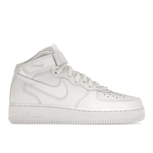 Кроссы Nike Air Force 1 Mid Triple White (W) - женская сетка размеров