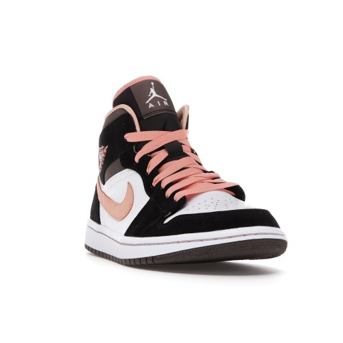 Кроссы Jordan 1 Mid Peach Mocha (W) - женская сетка размеров
