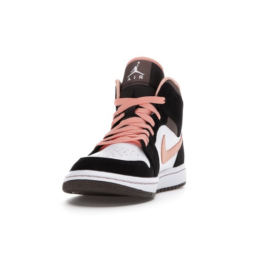 Кроссы Jordan 1 Mid Peach Mocha (W) - женская сетка размеров