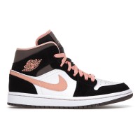 Женские кроссовки Jordan 1 Mid Peach Mocha (W)