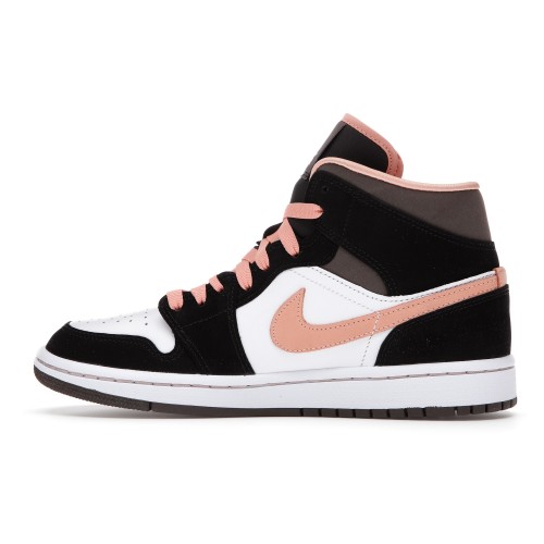 Кроссы Jordan 1 Mid Peach Mocha (W) - женская сетка размеров