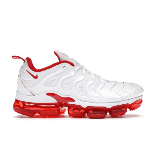 Кроссы Nike Air VaporMax Plus White Red - мужская сетка размеров