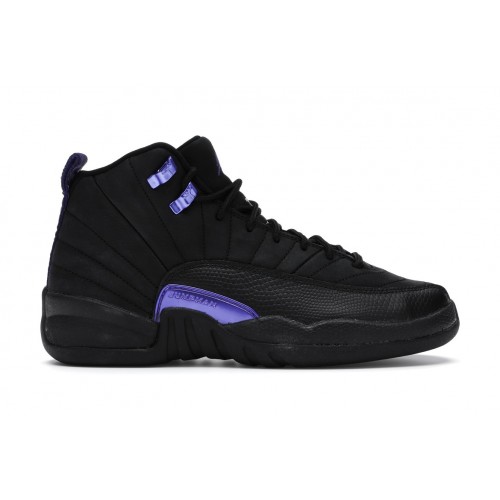 Кроссы Jordan 12 Retro Black Dark Concord (GS) - подростковая сетка размеров