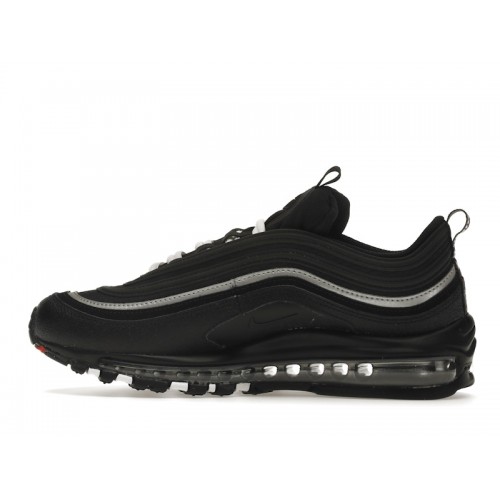 Кроссы Nike Air Max 97 Black White Red - мужская сетка размеров