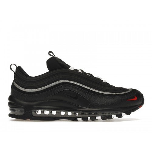 Кроссы Nike Air Max 97 Black White Red - мужская сетка размеров