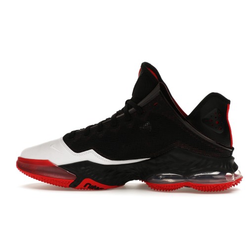 Кроссы Nike LeBron 19 Low Black White University Red - мужская сетка размеров
