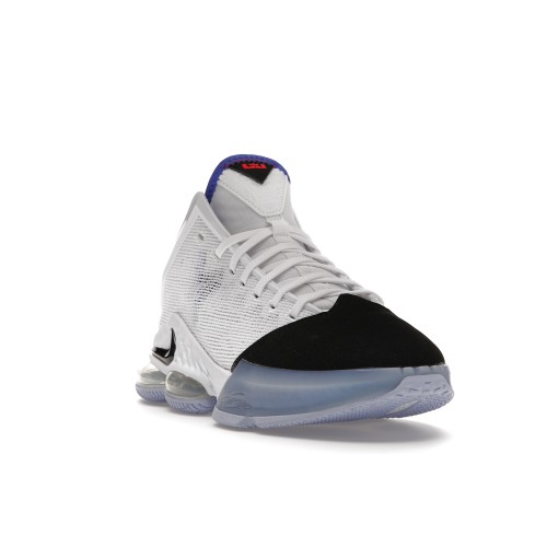 Кроссы Nike LeBron 19 Low White Medium Blue Siren Red Black - мужская сетка размеров