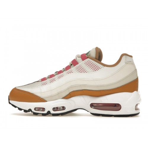 Кроссы Nike Air Max 95 Powerwall White Wheat (W) - женская сетка размеров