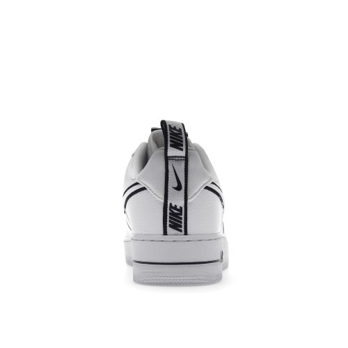 Кроссы Nike Air Force 1 Low White Black Outline Swoosh - мужская сетка размеров