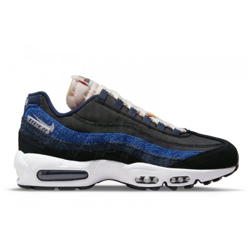 Кроссы Nike Air Max 95 SE Running Club Deep Royal Blue - мужская сетка размеров