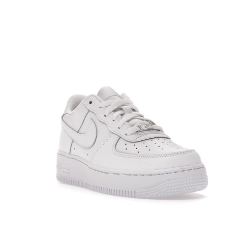 Кроссы Nike Air Force 1 Low LE Triple White (GS) - подростковая сетка размеров