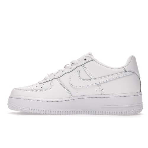 Кроссы Nike Air Force 1 Low LE Triple White (GS) - подростковая сетка размеров