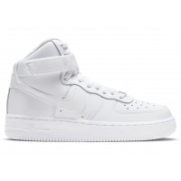 Подростковые кроссовки Nike Air Force 1 High LE Triple White (GS)
