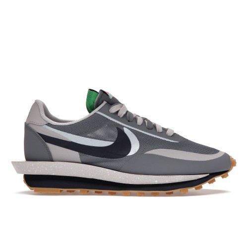 Кроссы Nike LD Waffle sacai CLOT Kiss of Death 2 Cool Grey - мужская сетка размеров