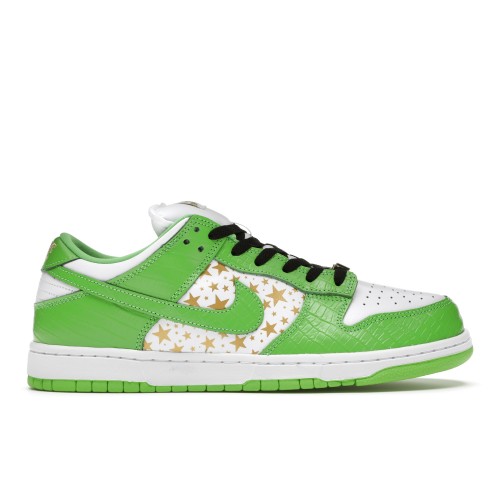 Кроссы Nike SB Dunk Low Supreme Stars Mean Green (2021) - мужская сетка размеров