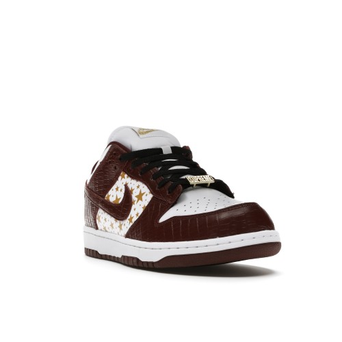 Кроссы Nike SB Dunk Low Supreme Stars Barkroot Brown (2021) - мужская сетка размеров