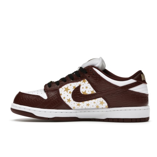 Кроссы Nike SB Dunk Low Supreme Stars Barkroot Brown (2021) - мужская сетка размеров