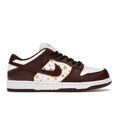 Кроссы Nike SB Dunk Low Supreme Stars Barkroot Brown (2021) - мужская сетка размеров