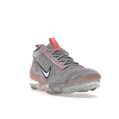 Кроссы Nike Air VaporMax 2021 FK Grey Fog Bright Mango - мужская сетка размеров