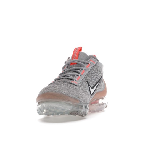 Кроссы Nike Air VaporMax 2021 FK Grey Fog Bright Mango - мужская сетка размеров