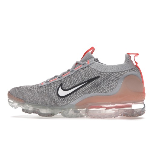 Кроссы Nike Air VaporMax 2021 FK Grey Fog Bright Mango - мужская сетка размеров