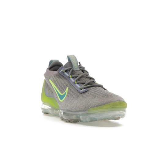 Кроссы Nike Air VaporMax 2021 FK Particle Grey Liquid Lime - мужская сетка размеров