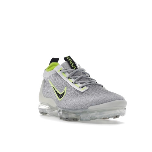 Кроссы Nike Air VaporMax 2021 FK Wolf Grey White Volt - мужская сетка размеров