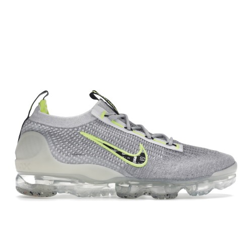 Кроссы Nike Air VaporMax 2021 FK Wolf Grey White Volt - мужская сетка размеров