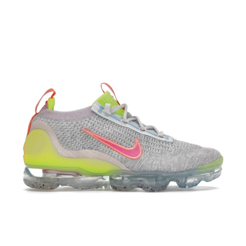 Кроссы Nike Air VaporMax 2021 FK Grey Volt (W) - женская сетка размеров